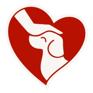 DAR Foundation hand and dog in a red heart